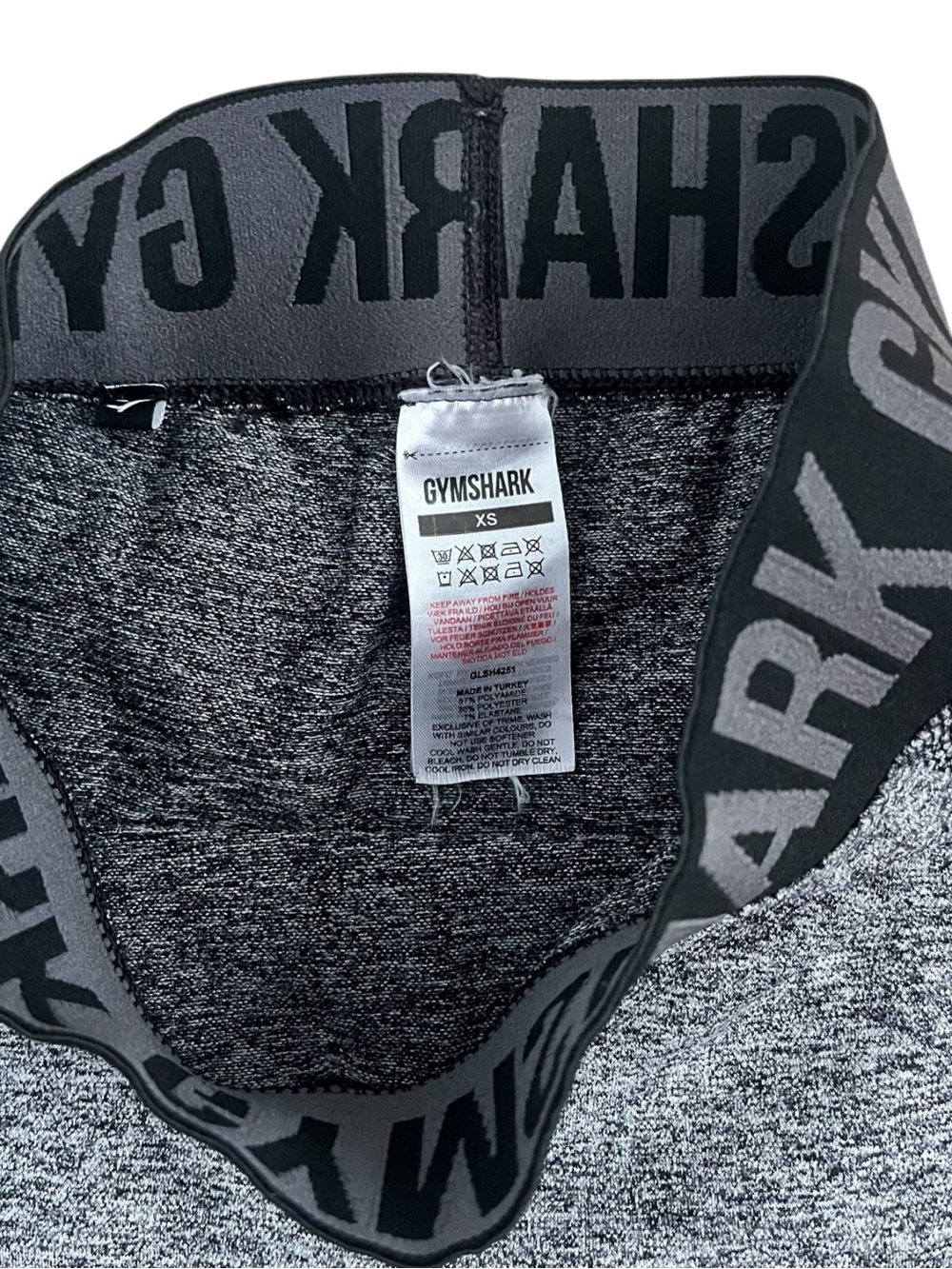Gymshark Women’s XS Flex Biker Shorts Heather Gray Compression Gym Booty Lift - Picture 2 of 3